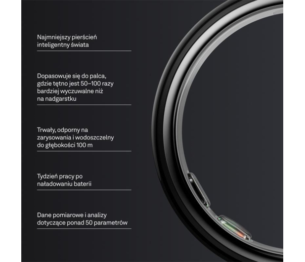 Oura Ring 5 Czarny (rozmiar 9) - 1608605 - zdjęcie 3